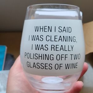 Stemless wine glass